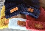 Debossed Leather Logoed Beanie 1